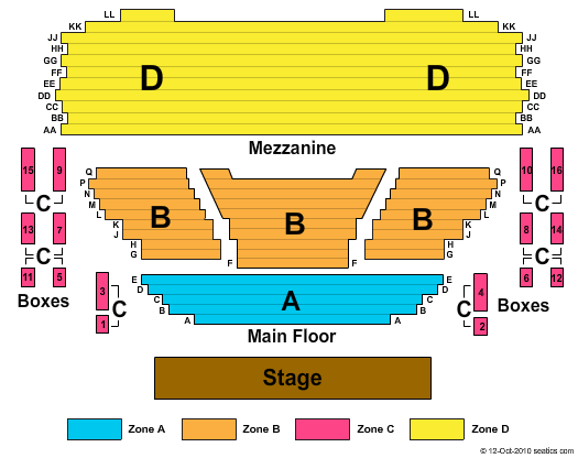 Albert Ivar Goodman Theatre End Stage Zone Seating Chart